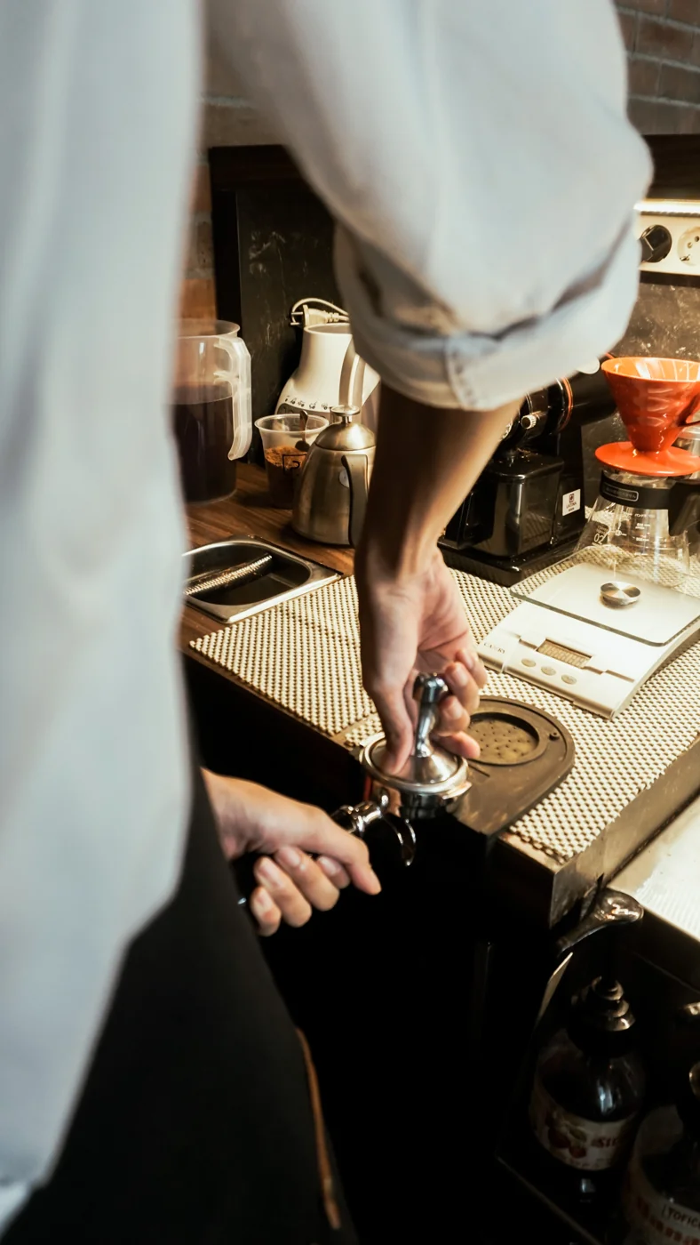 Behind the bar